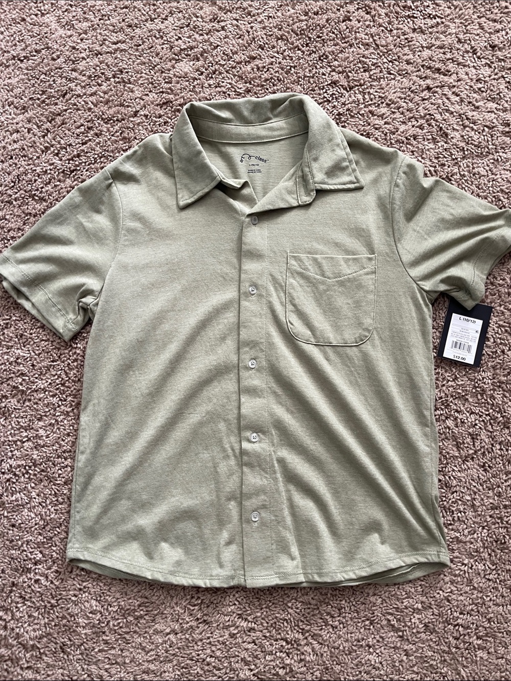Boyd’s Art Class Sage Green Short-Sleeve Button Shirt